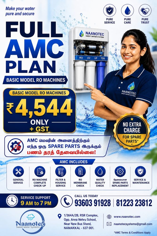 Full AMC Plan offer - ₹4,544 only, basic model RO machine